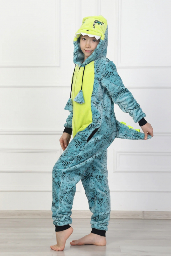 Детский комбинезон-кигуруми "Rex" 1536-Эф/Р / Голубой
