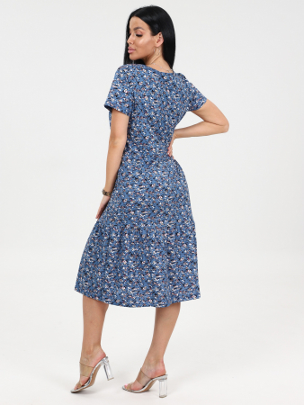 Женское платье М-996 / Цветок синий