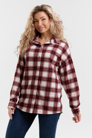 Женская рубашка 36995 / коричневый