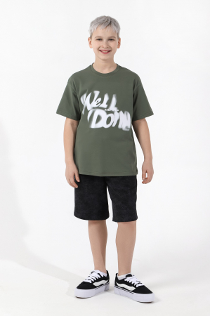 Детская футболка для мальчика Леон-3 / хаки
