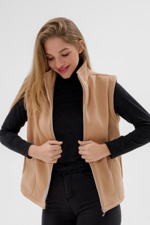 Жилет женский из футера / Капучино