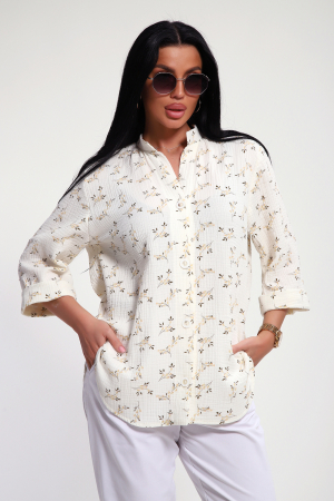 Женская рубашка 32745 / бежевый