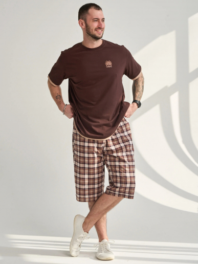 Мужской комплект "Пальма" (бриджи) 2456-К / Коричневый