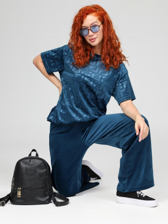 Женский костюм Элнора-Жаккард / петроль