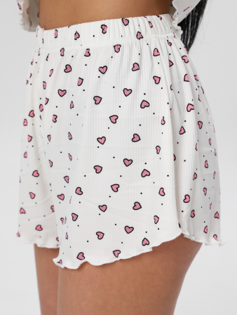 Женская пижама П-105(Каш) / Молочный (сердечки)