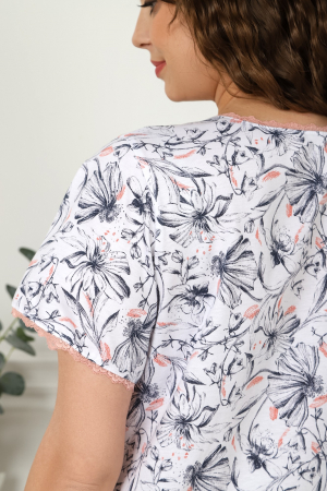 Женская ночная сорочка Злата / Коралловый