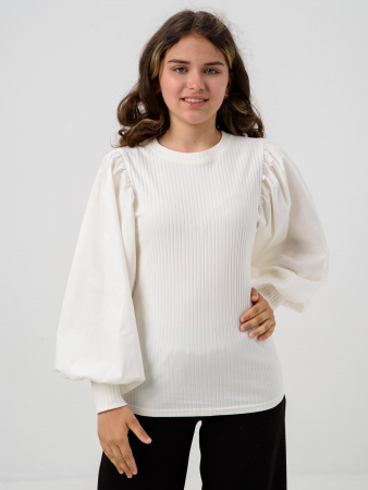 Детский джемпер "Доминика" длинный рукав / Молочный