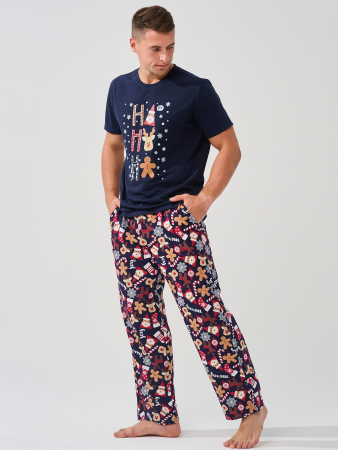 Мужская пижама "Пряник" 1820-К / Чернильный
