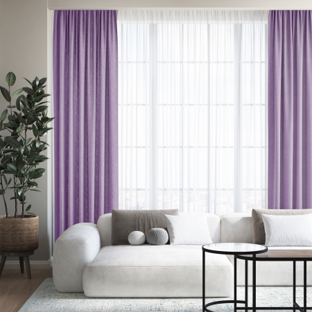 Комплект штор "Волшебная Ночь" Рогожка / Глициния