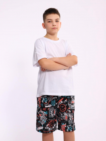 Детские шорты "Федор" / Черный граффити
