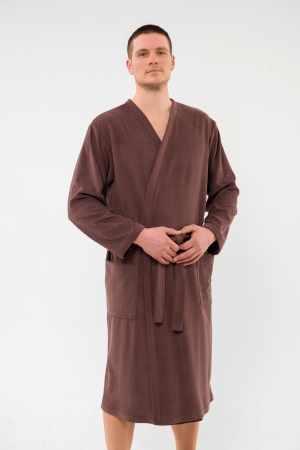 Халат мужской из махры Ренат / Темно-коричневый
