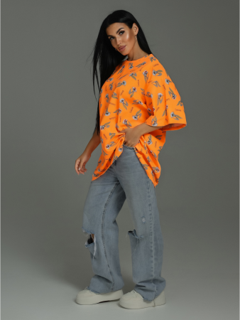 Женская футболка Ирбис / Оранжевый