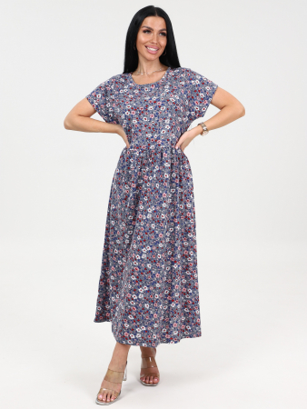 Женское платье М-982 / Цветок серый