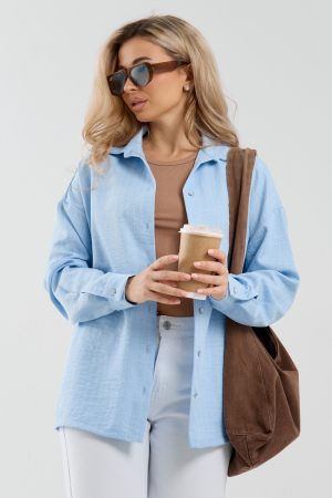 Женская рубашка 36987 / голубой