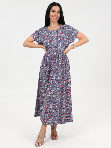 Женское платье М-982 / Цветок серый