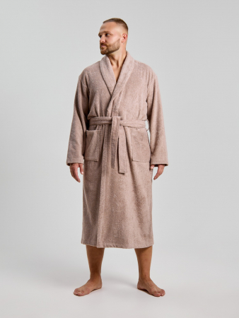 Халат мужской Комфорт-4 / серо-бежевый