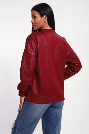 Женский бомбер 20691 / бордовый