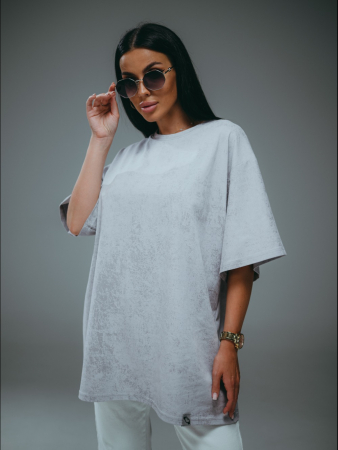 Женская футболка Ирбис / Серый, варенка