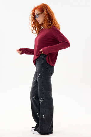 Лонгслив женский оверсайз Б Арт. 10637