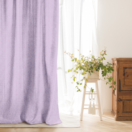 Комплект штор "Волшебная Ночь" Рогожка / Сирень