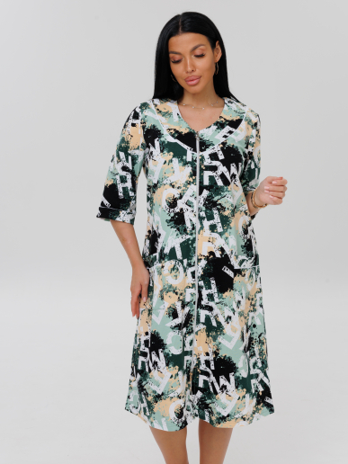 Женский халат Х-74(К) / Фисташковый (буквы)