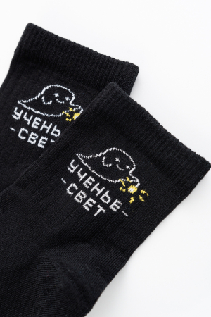 Носки стандарт женские Мчу на учебу (набор 3 пары) / черный