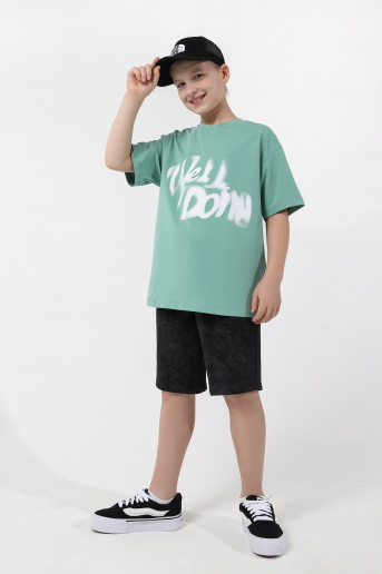 Детская футболка для мальчика Леон-3 / зеленый
