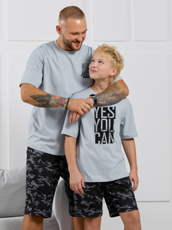 Костюм для мальчика Экипаж-2 / светло-серый