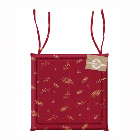 Подушка для стула "Самойловский Текстиль" 40/40 / Кларет