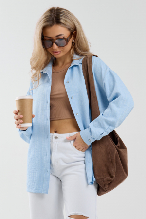 Женская рубашка 36987 / голубой