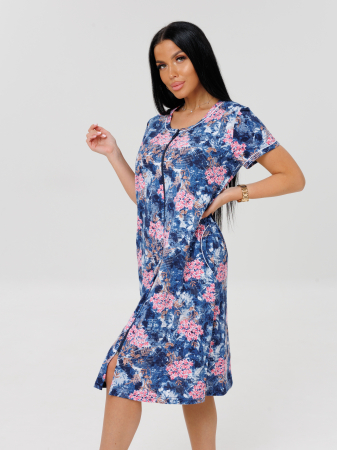 Женский халат Х-95(К) / Розовый (цветы)