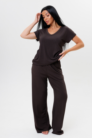 Женский костюм с брюками 2217/3 / Шоколадный