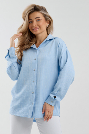 Женская рубашка 36987 / голубой