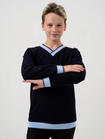 Детская толстовка "Гимназист" / Темно-синий, голубой