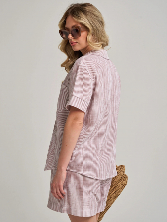 Женская пижама "Ривьера" (шорты) 2461-Мус / Бежевый