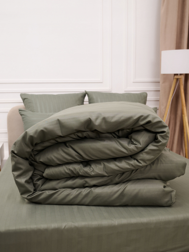 Пододеяльник микрофибра страйп / Хаки