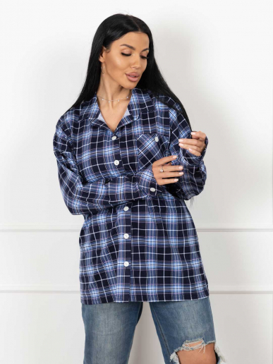 Женская рубашка мод.2110 / Синий