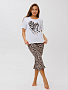 Женская пижама П-67(К) / Белый (леопард)