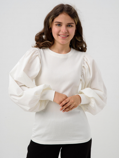 Детский джемпер "Доминика" длинный рукав / Молочный