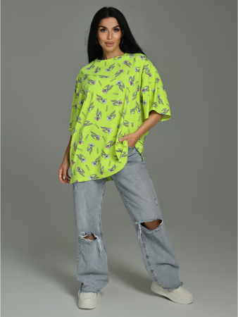 Женская футболка Ирбис / Салатовый