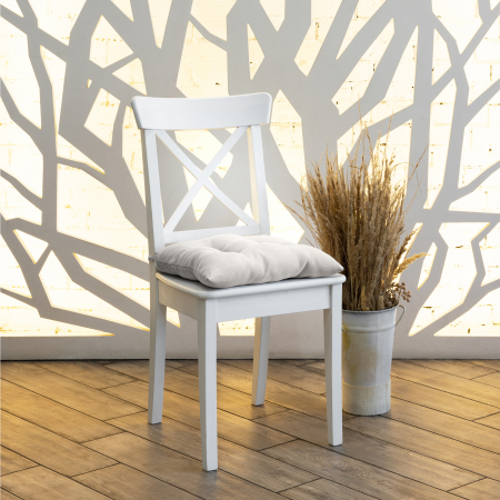 Подушка для стула "Волшебная Ночь" с тафтингом 40/40 Экрю