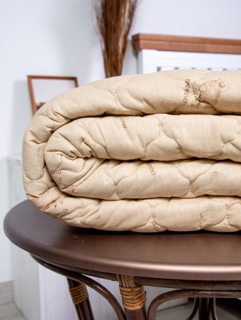 Одеяло-покрывало поплин овечья шерсть 300 гр/м2