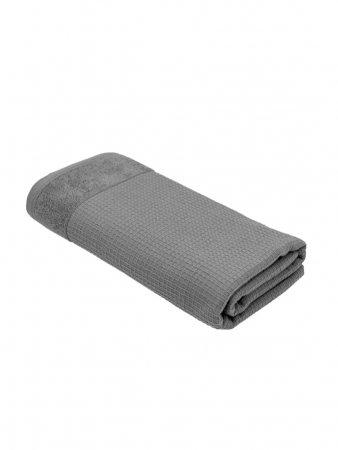 Махровое полотенце УЗБ Дабл м7736_11 L / Серый