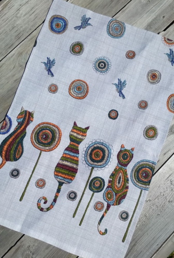 Полотенце кухонное рогожка нарезка