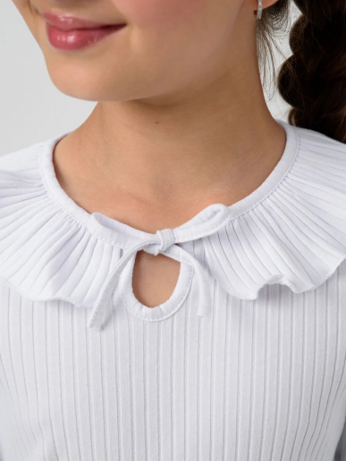 Детский джемпер "Дина" длинный рукав / Белый