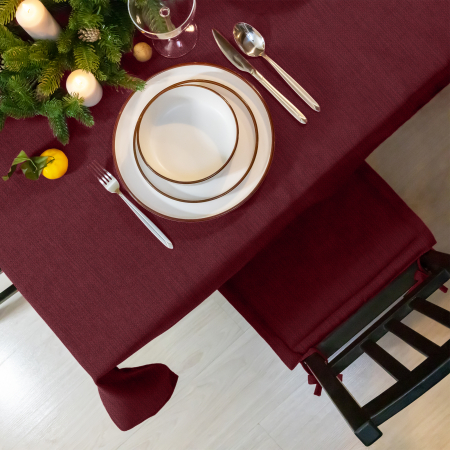 Скатерть рогожка "Волшебная Ночь" / Бордо (упаковка 2)