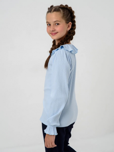 Детский джемпер "Дина" длинный рукав / Голубой
