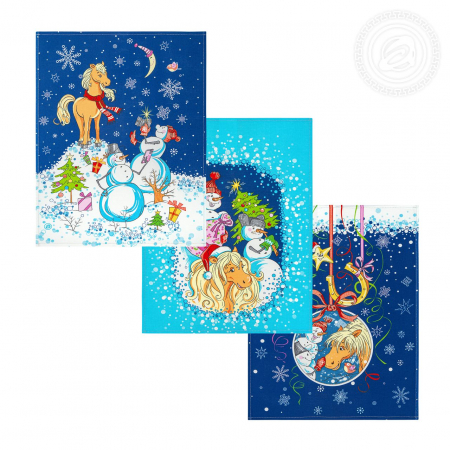 Набор полотенец рогожка / Каникулы