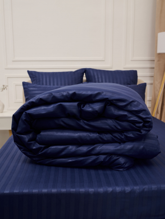 Пододеяльник микрофибра страйп / Синий