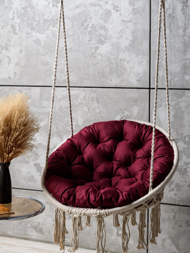 Круглая подушка для подвесных качелей (оксфорд) / Бордовый